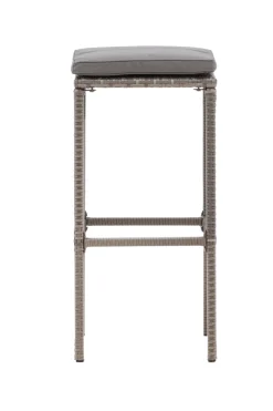 Fjôrd Outdoor Barkruk Alo Wicker/staal Grijs