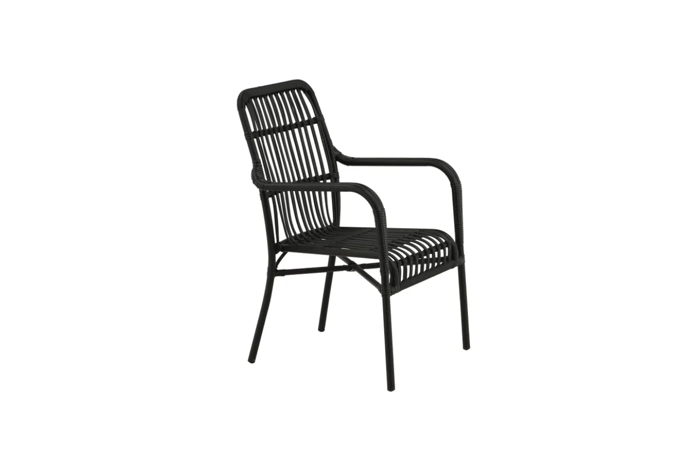 Fjôrd Outdoor Loungestoel Rizal Zwart Rotan/Aluminium