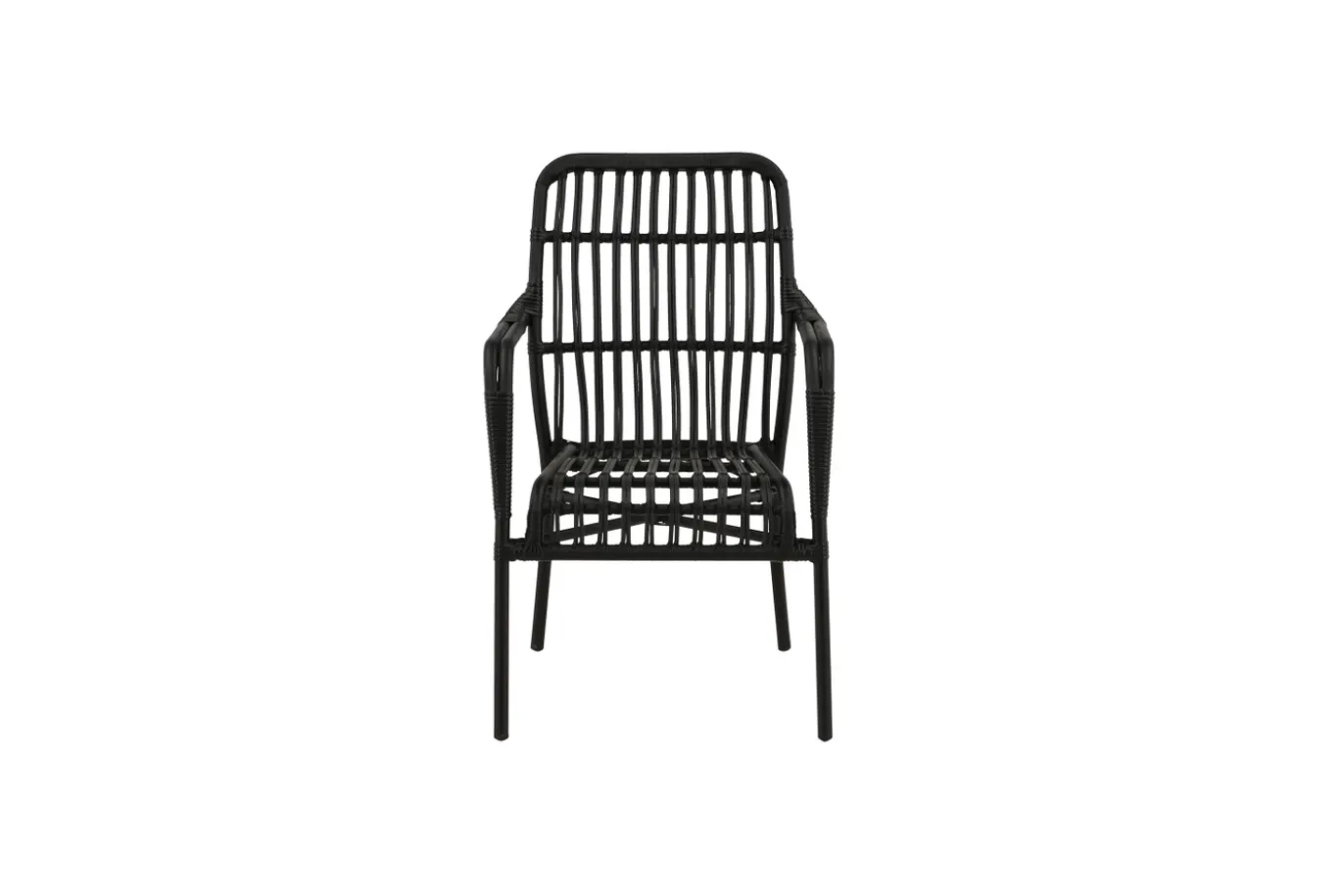 Fjôrd Outdoor Loungestoel Rizal Zwart Rotan/Aluminium