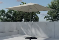 Fjôrd Parasol Leeds Staal Beige 3x3m