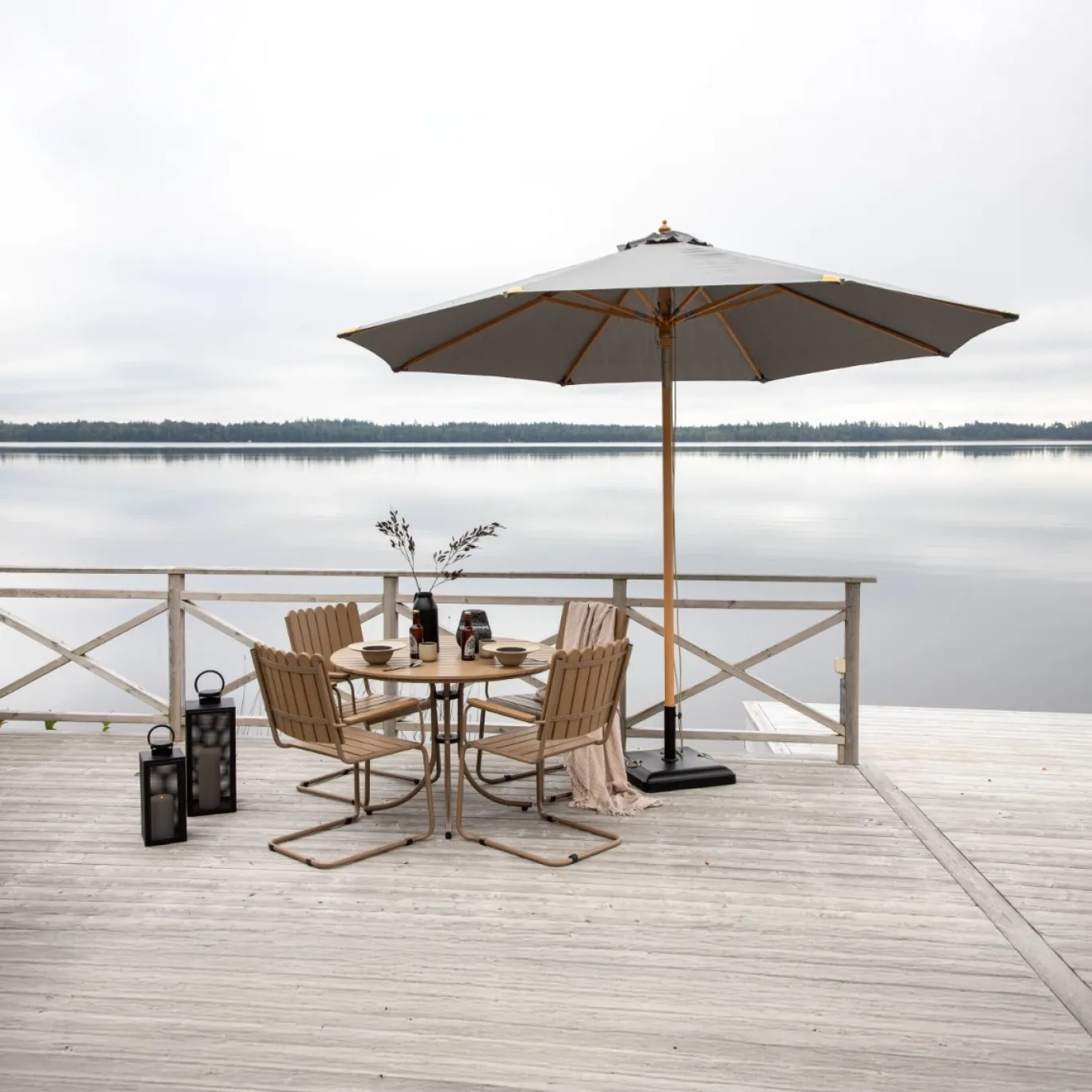 Fjôrd Parasol Nypo Grijs 330cm