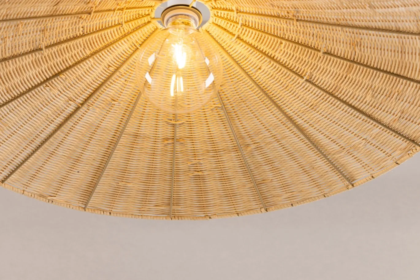Fjôrd Plafondlamp Herrestad Naturel Rotan