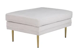 Fjôrd Poef Boom Beige/Goud Ribstof 90x70cm