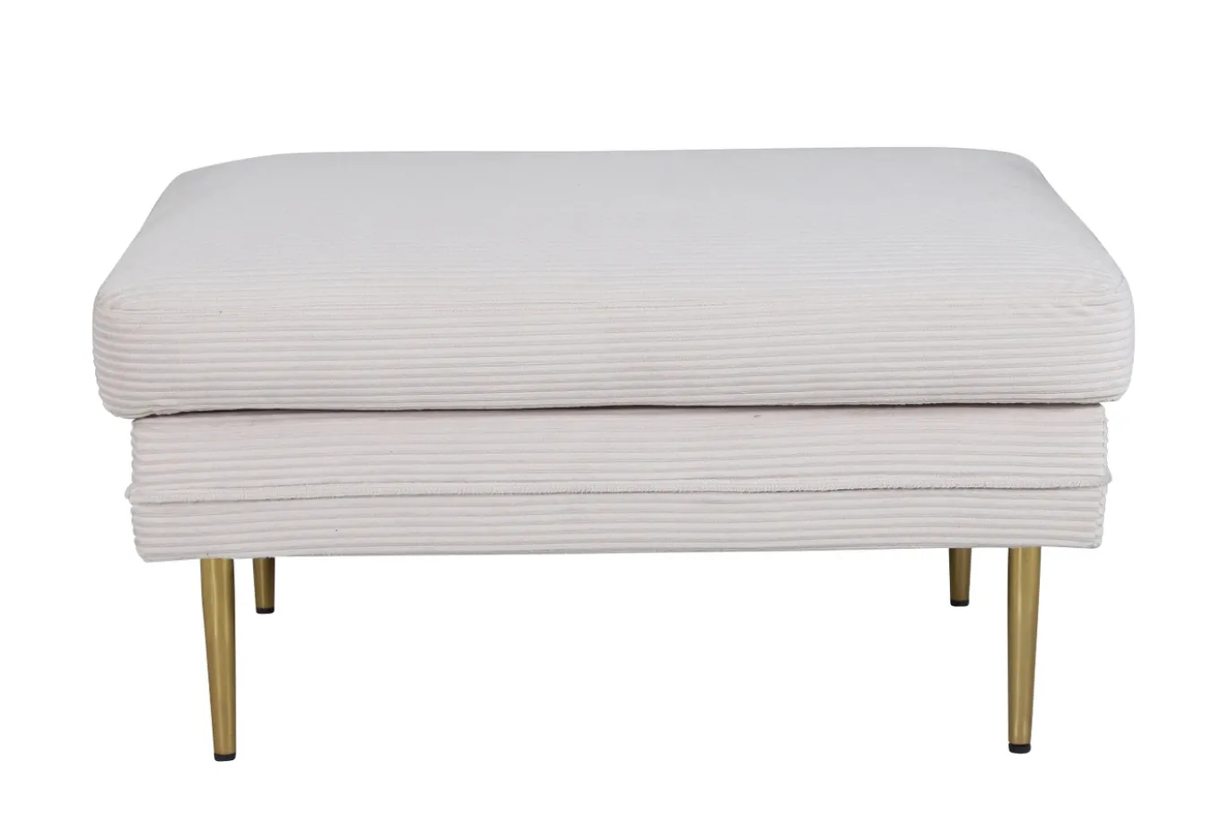 Fjôrd Poef Boom Beige/Goud Ribstof 90x70cm