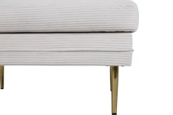 Fjôrd Poef Boom Beige/Goud Ribstof 90x70cm