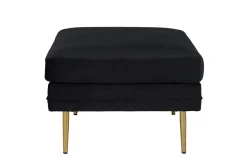 Fjôrd Poef Boom Zwart/Goud Velvet 90x70cm