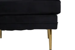 Fjôrd Poef Boom Zwart/Goud Velvet 90x70cm