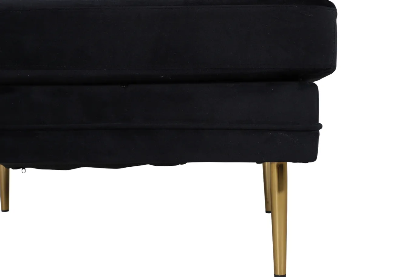 Fjôrd Poef Boom Zwart/Goud Velvet 90x70cm
