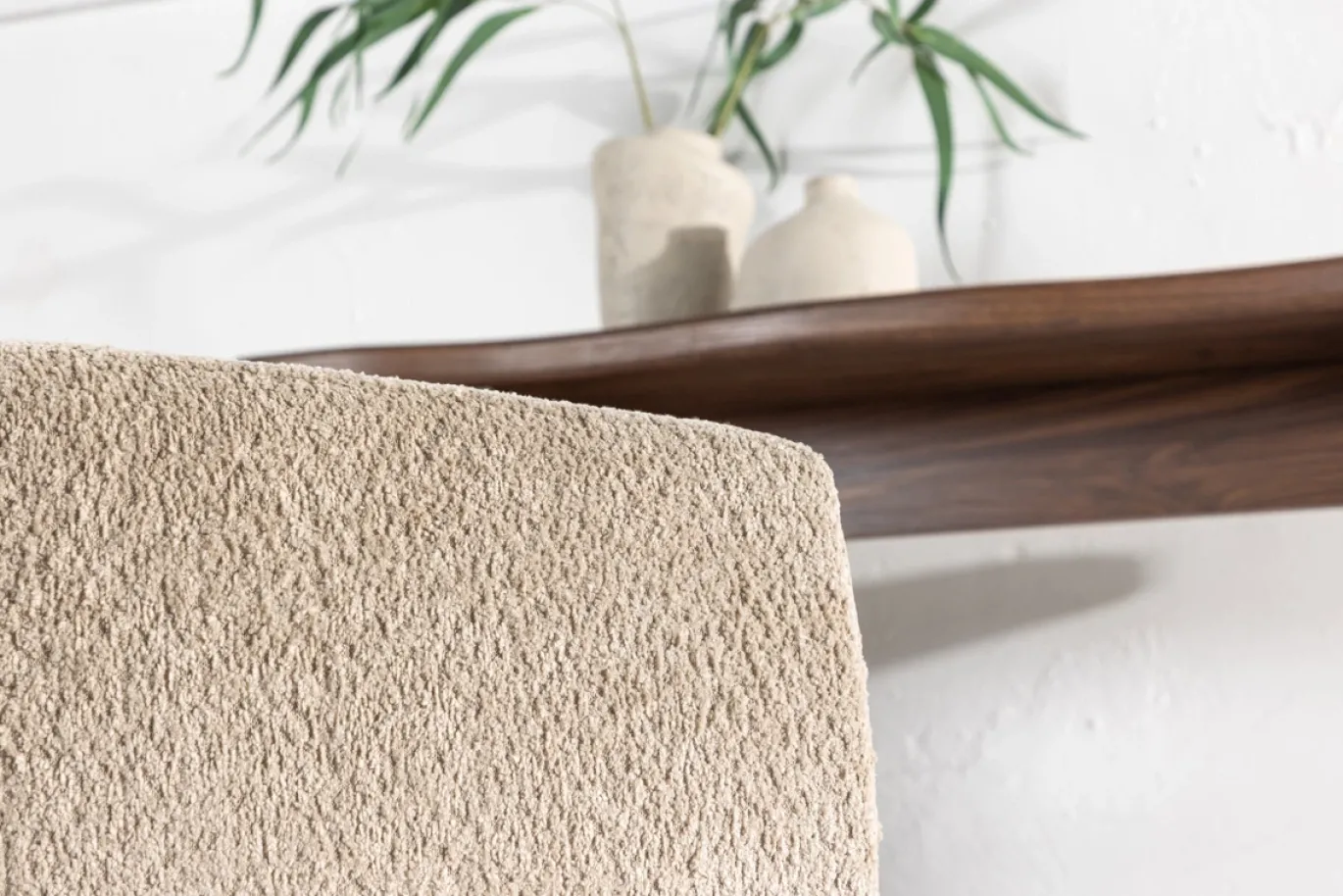 Fjôrd Poef Neapel Beige Bouclé