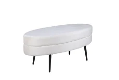 Fjôrd Poef Otto Zwart/Beige Velvet