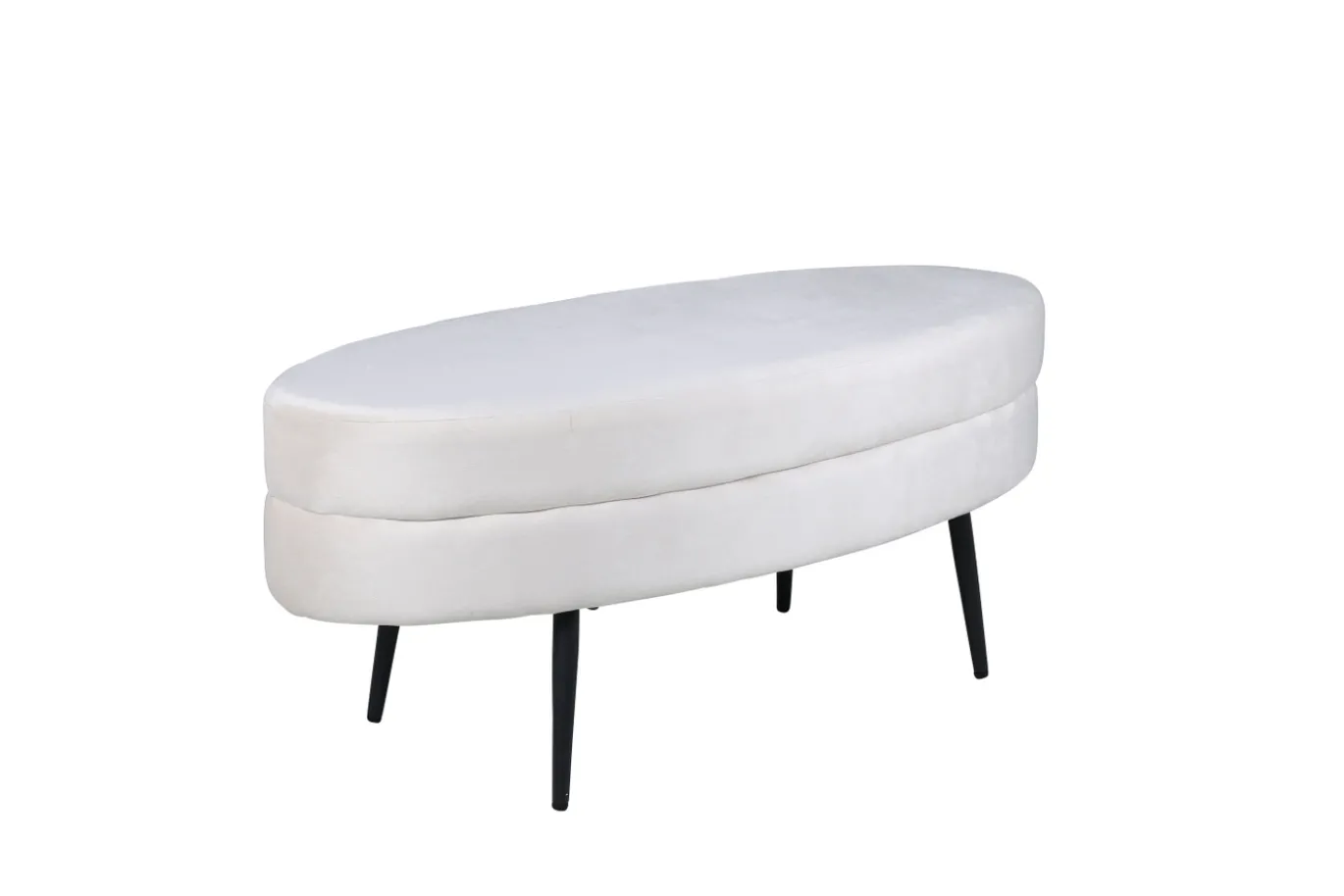 Fjôrd Poef Otto Zwart/Beige Velvet