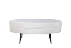 Fjôrd Poef Otto Zwart/Beige Velvet