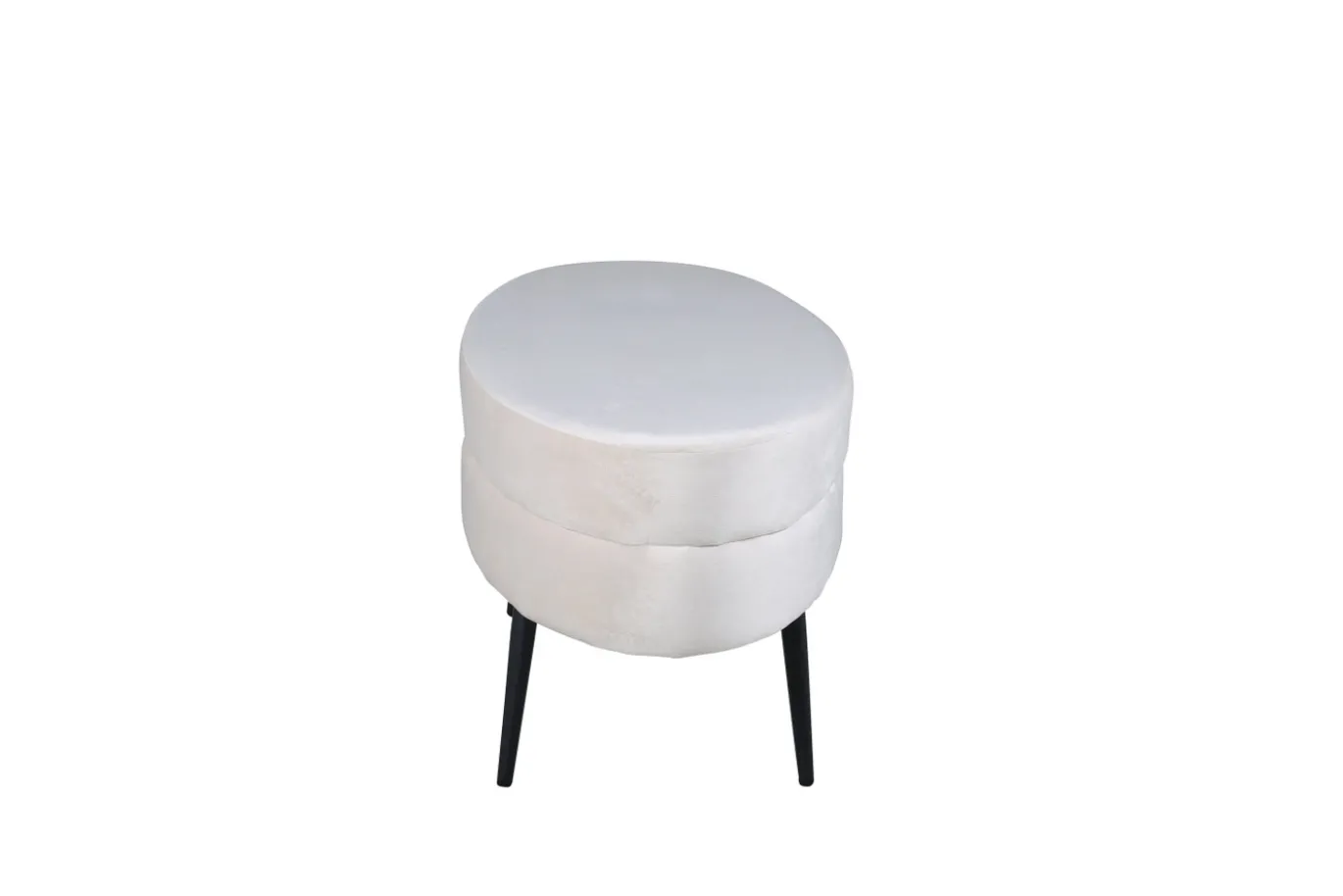 Fjôrd Poef Otto Zwart/Beige Velvet