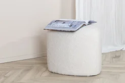 Fjôrd Poef Peg Wit ø46cm