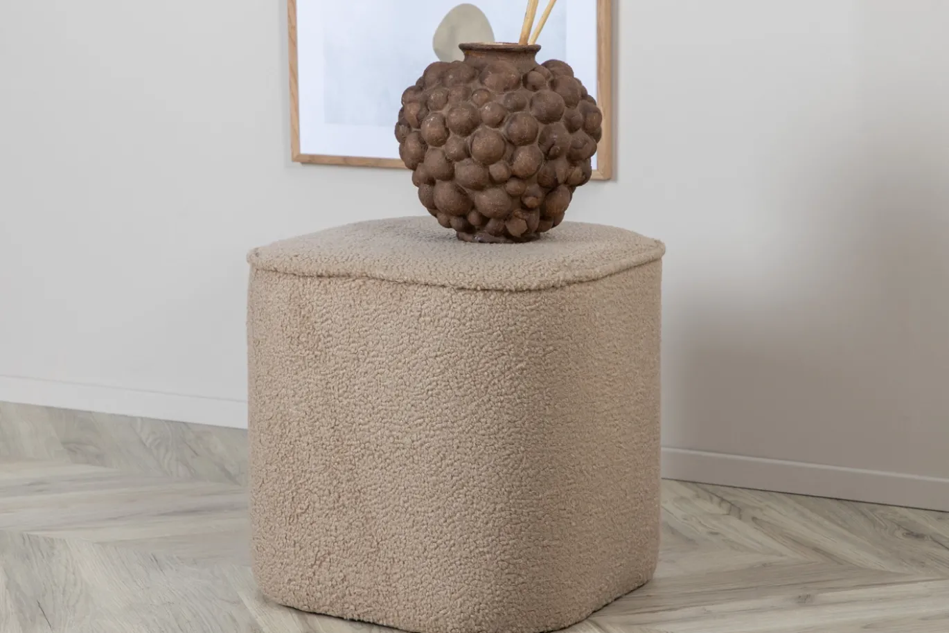 Fjôrd Poef Piff Beige ø44cm
