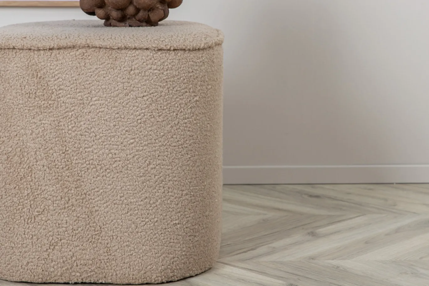 Fjôrd Poef Piff Beige ø44cm