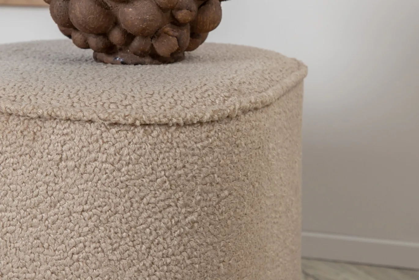 Fjôrd Poef Piff Beige ø44cm