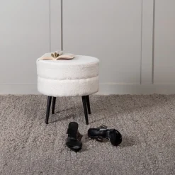 Fjôrd Poef Pot Wit ø40cm