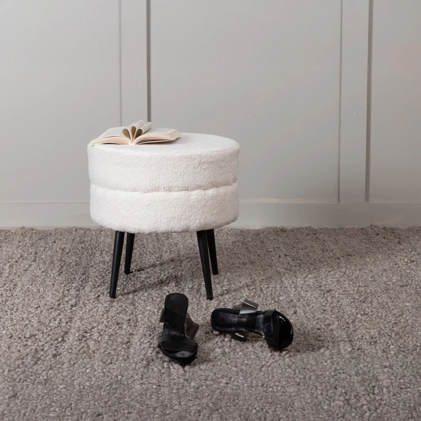 Fjôrd Poef Pot Wit ø40cm