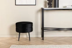 Fjôrd Poef Pot Zwart ø40cm
