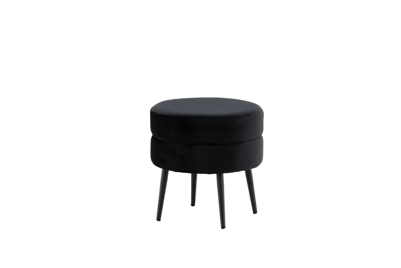 Fjôrd Poef Pot Zwart ø40cm