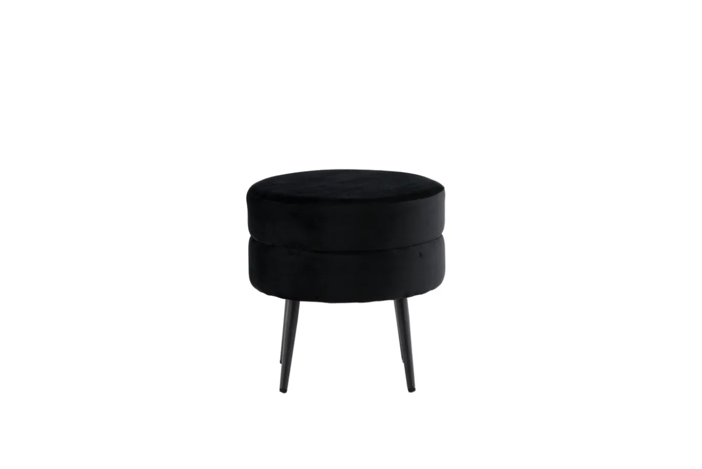 Fjôrd Poef Pot Zwart ø40cm