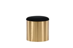Fjôrd Poef Puff ø45cm Zwart Shiny Brass