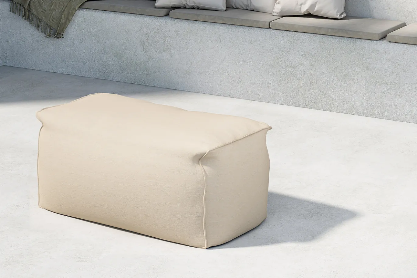 Fjôrd Poef Redang Olefin Beige 75x40cm