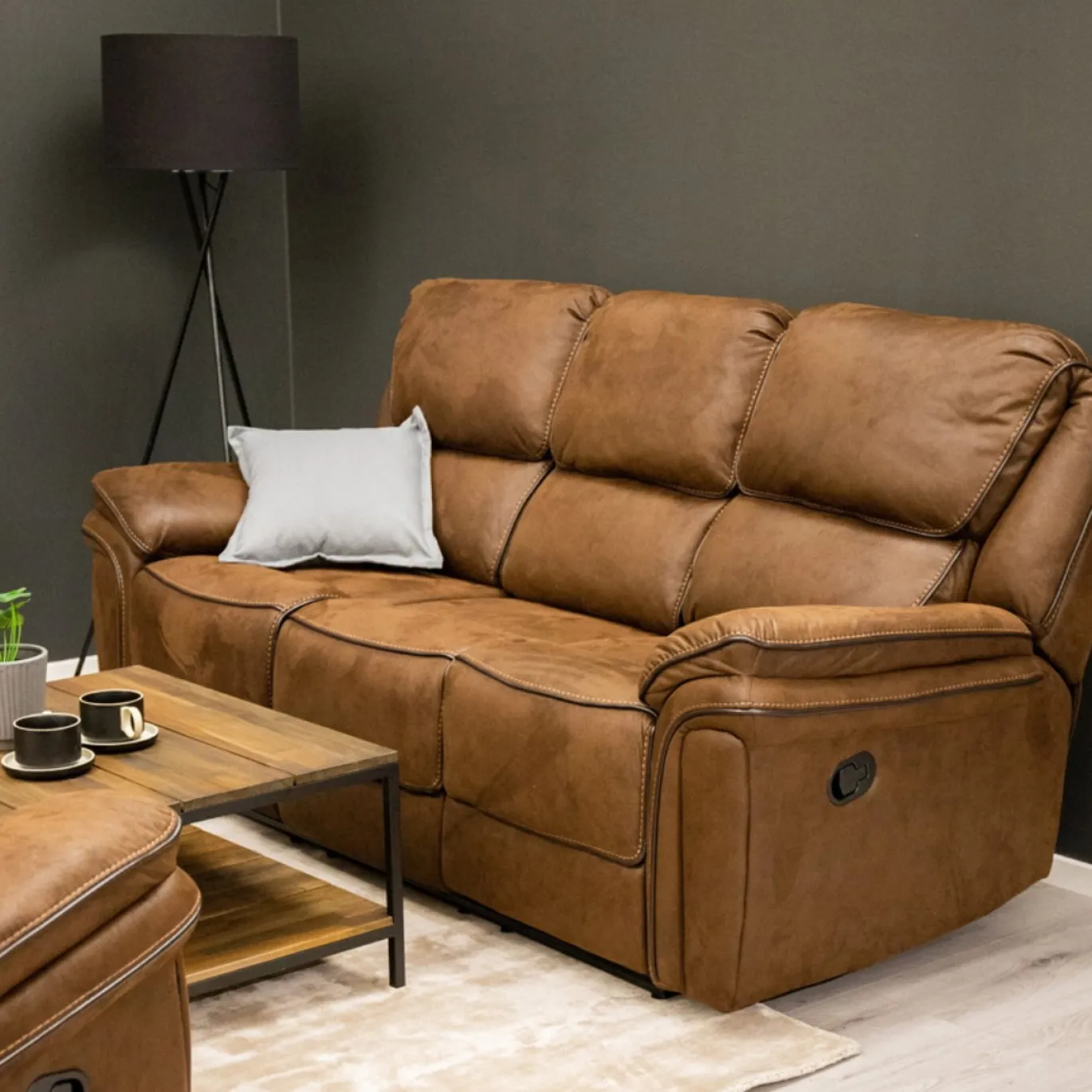 Fjôrd Relax Bank Saranda 3-zits Bruin