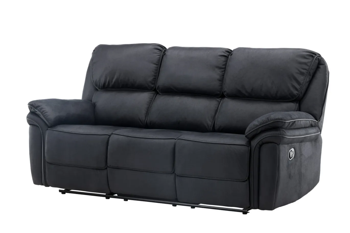 Fjôrd Relax Bank Saranda 3-zits Zwart Microfibre