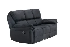 Fjôrd Relax Bank Saranda 3-zits Zwart Microfibre