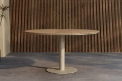 Fjôrd Ronde Eettafel Croft Aluminium Beige ø120cm