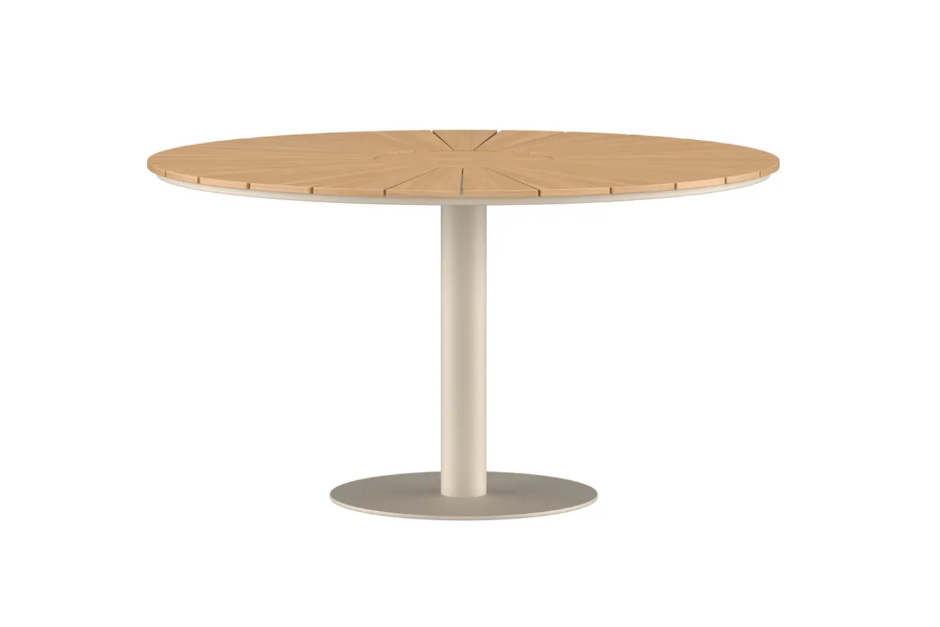 Fjôrd Ronde Eettafel Croft Aluminium Beige ø120cm