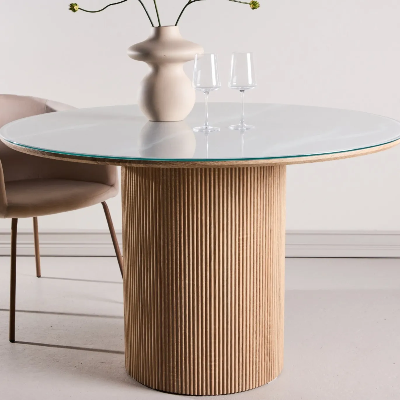 Fjôrd Ronde Eettafel Härön MDF Wit Ø120cm
