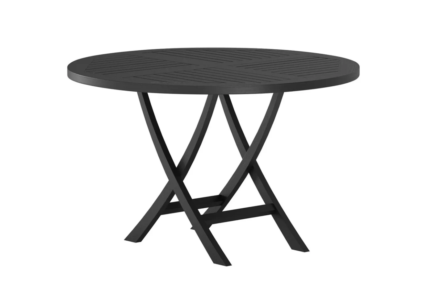 Fjôrd Ronde Eettafel Kenya Teak Zwart ⌀120cm
