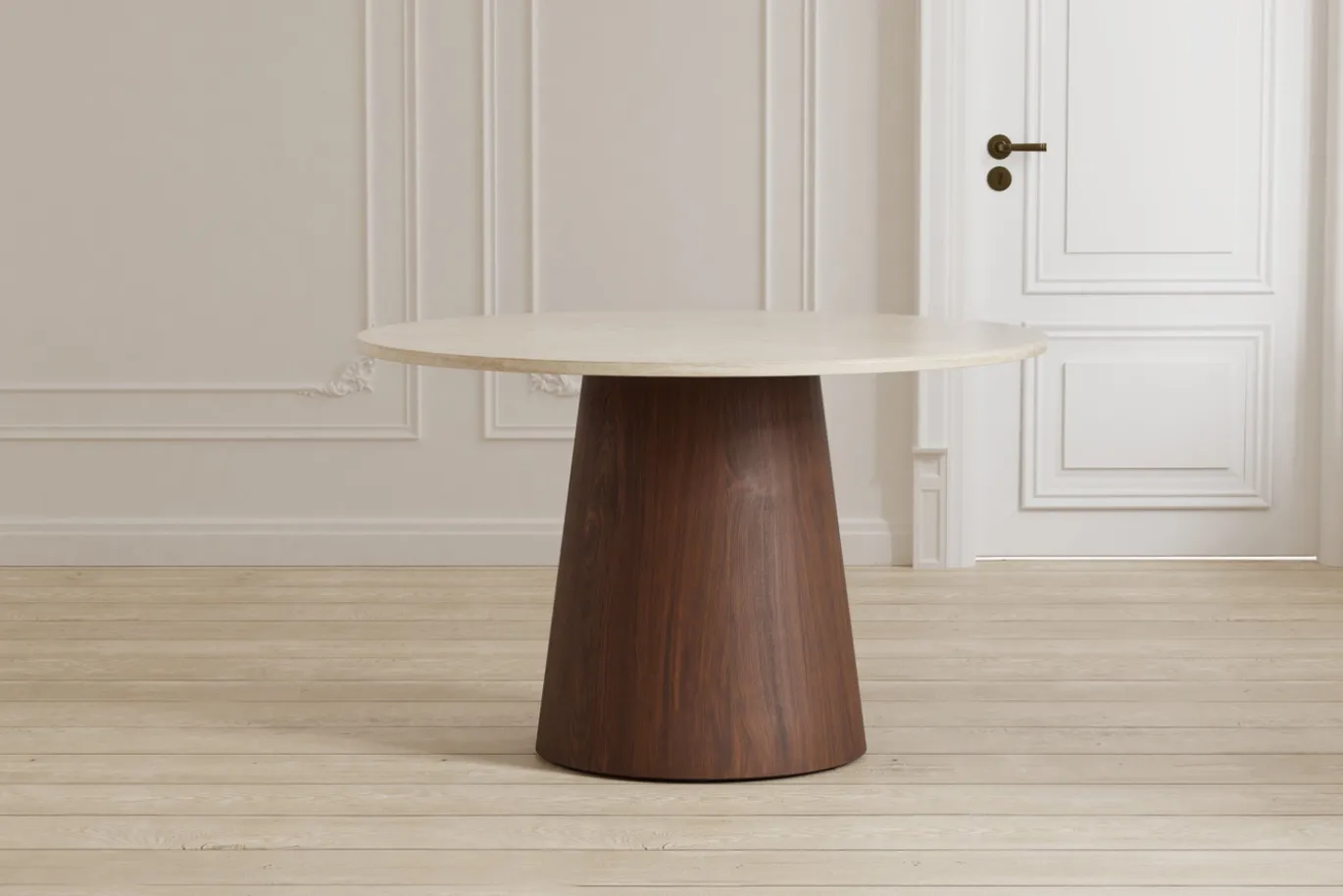 Fjôrd Ronde Eettafel Lanzo MDF Beige/Bruin ø120cm