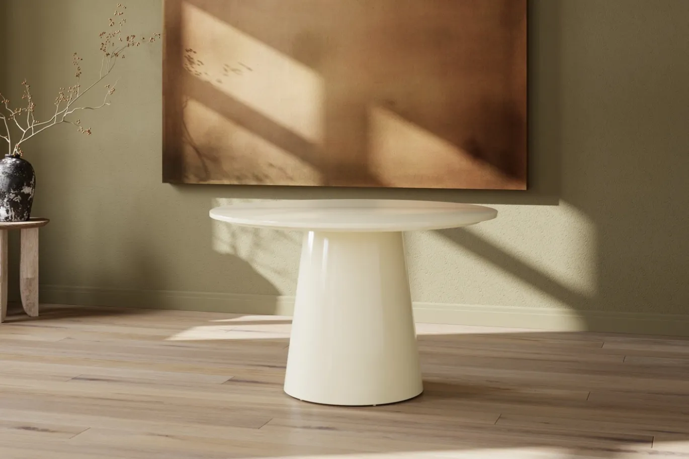 Fjôrd Ronde Eettafel Lanzo MDF Beige ø120cm