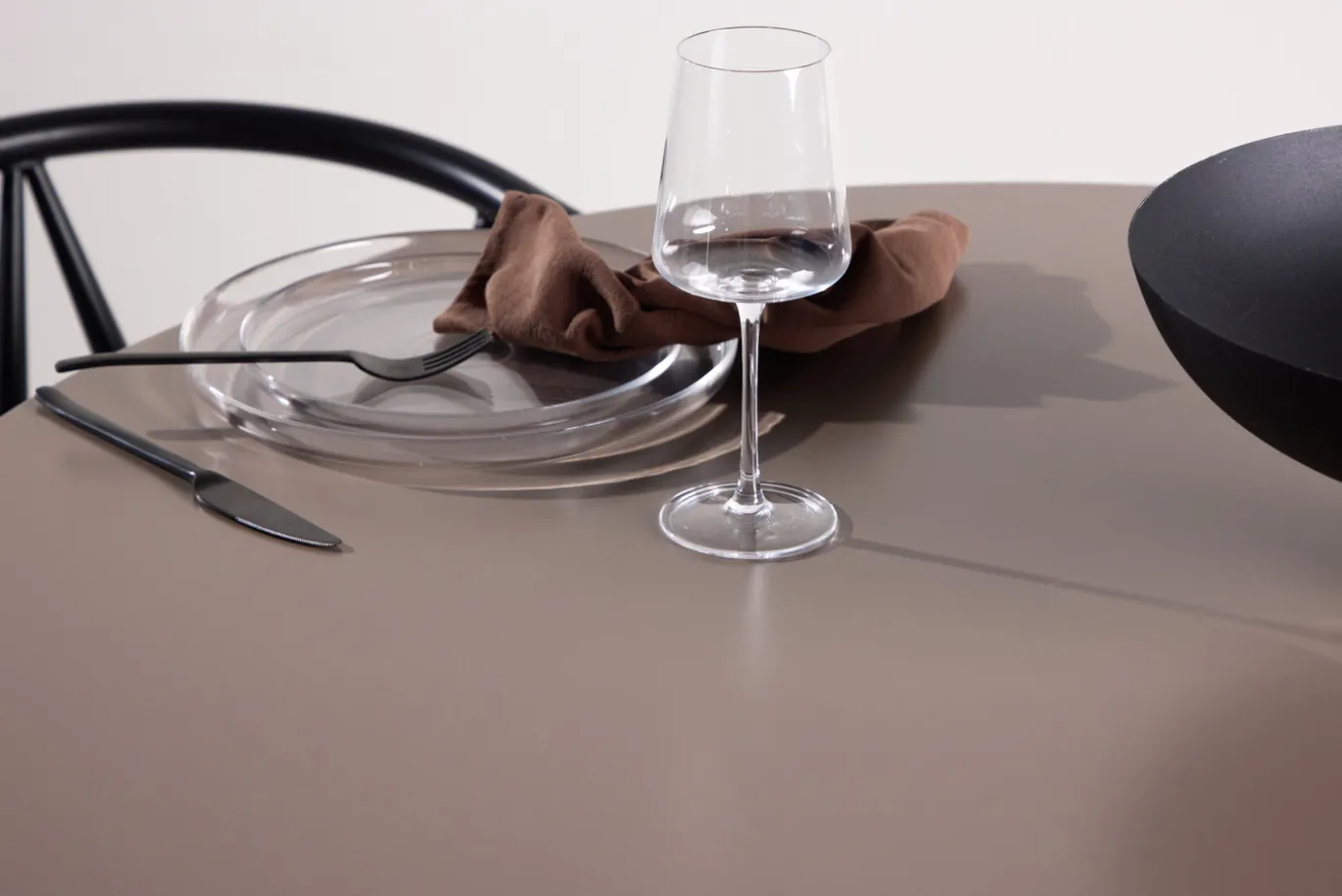 Fjôrd Ronde Eettafel Olivia MDF Donkerbruin Ø110cm