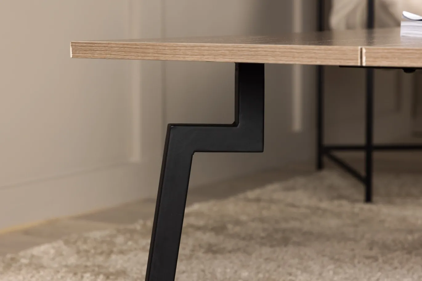 Fjôrd Salontafel Bethan Zwart/Bruin Mdf