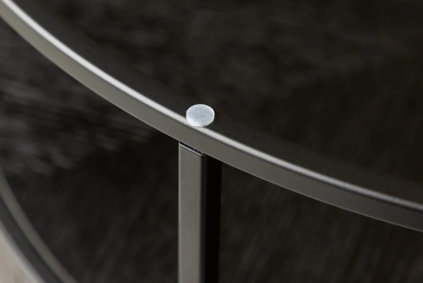 Fjôrd Salontafel Bovall Zwart Helder Glas ⌀90cm
