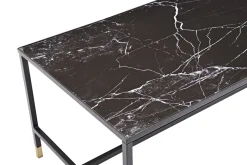 Fjôrd Salontafel Dipp Zwart 130cm Met Gouden Poot