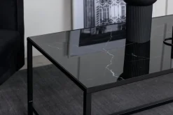 Fjôrd Salontafel Dipp Zwart 130cm Met Gouden Poot