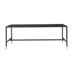 Fjôrd Salontafel Dipp Zwart 130cm Met Gouden Poot
