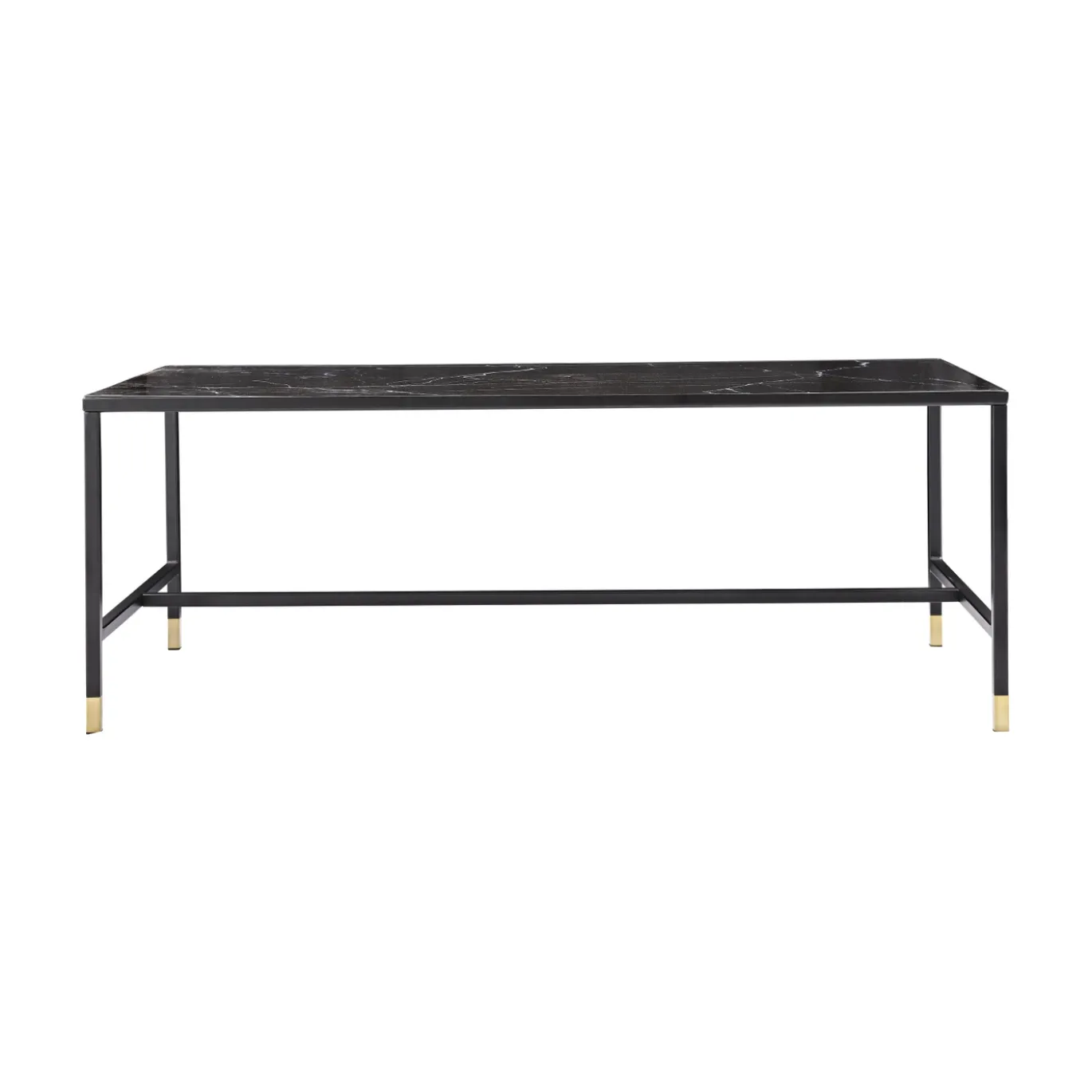 Fjôrd Salontafel Dipp Zwart 130cm Met Gouden Poot
