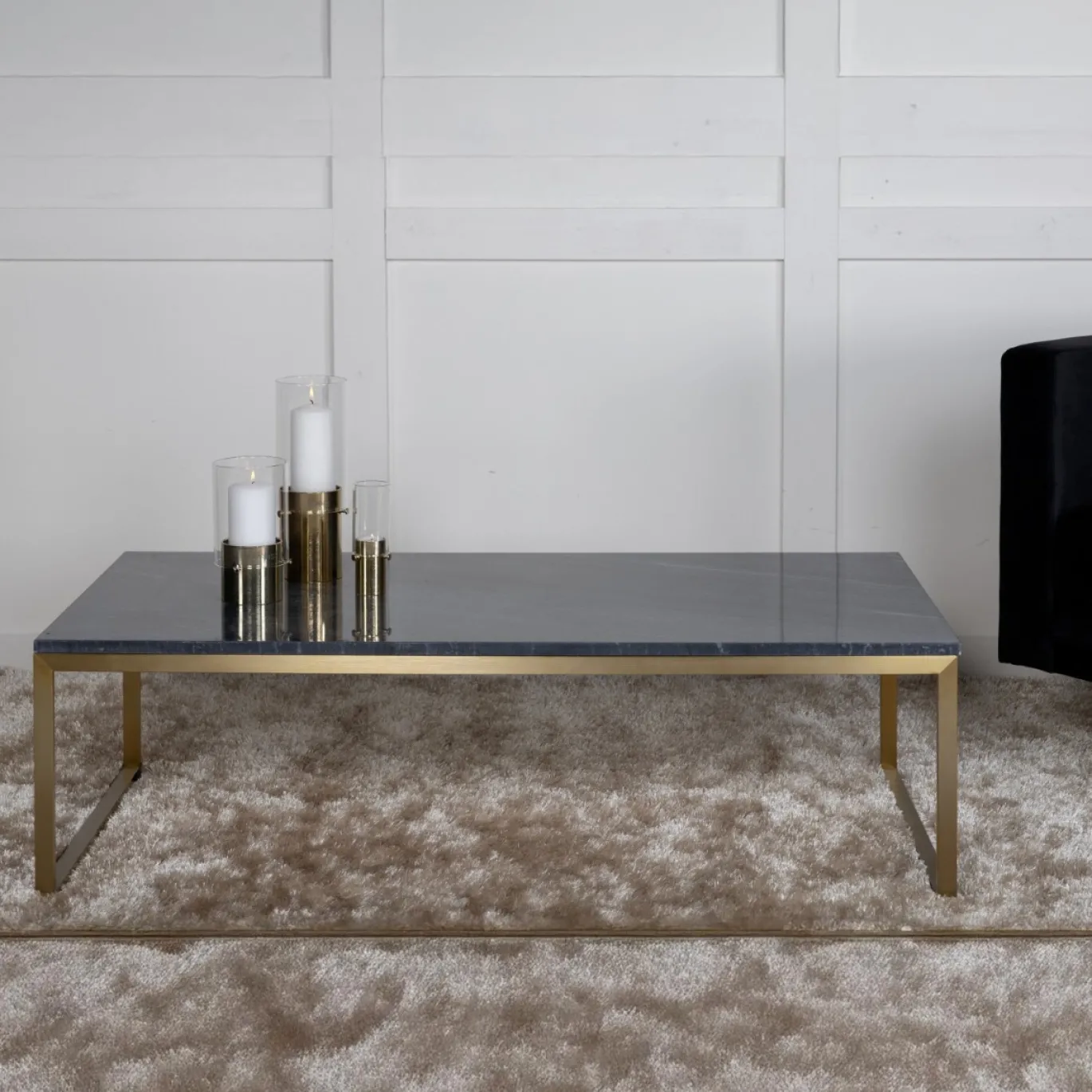 Fjôrd Salontafel Estelle Grijs Marmer Brass 120cm