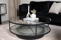 Fjôrd Salontafel Falsterbo Rond Glass Zwart