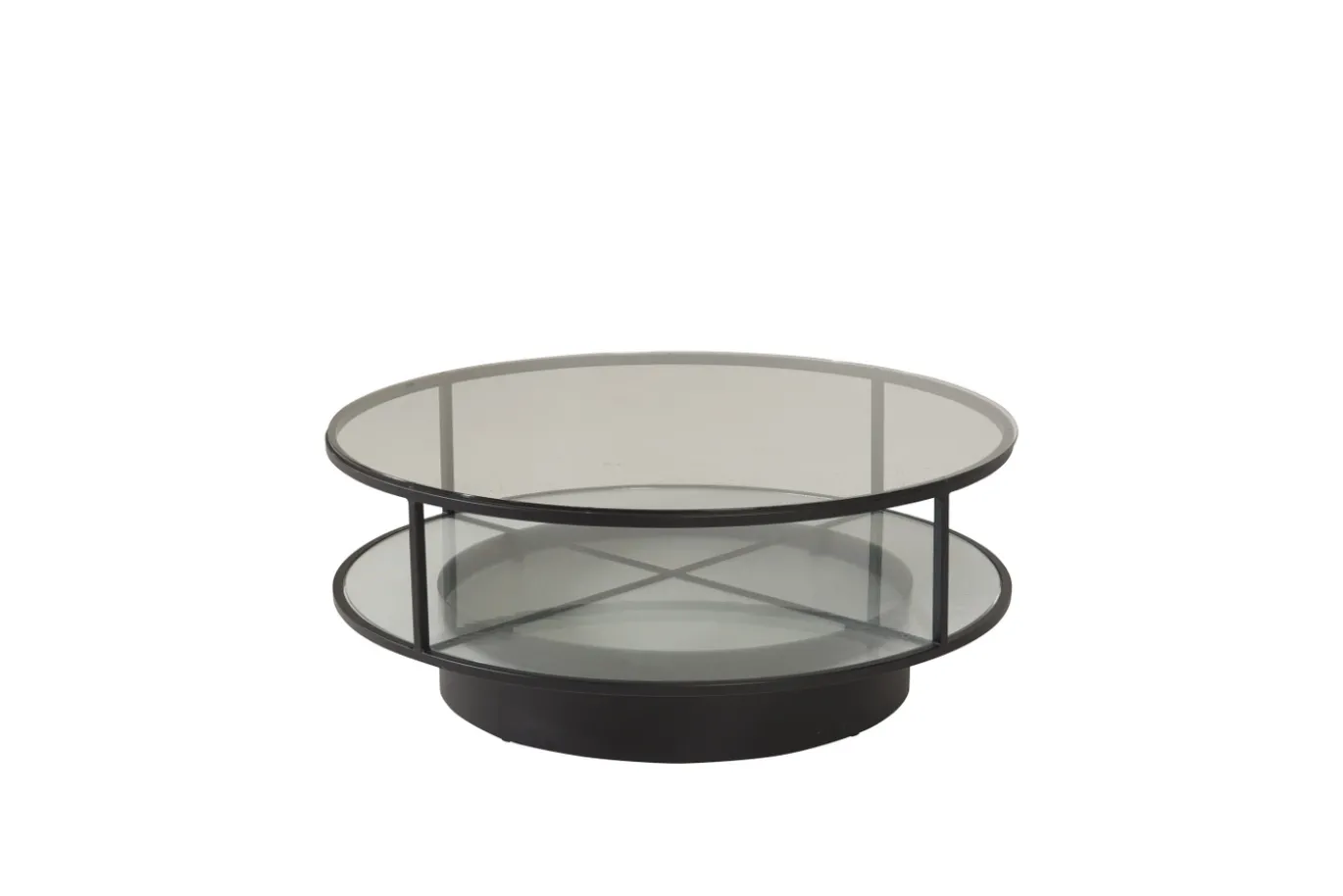 Fjôrd Salontafel Falsterbo Rond Glass Zwart