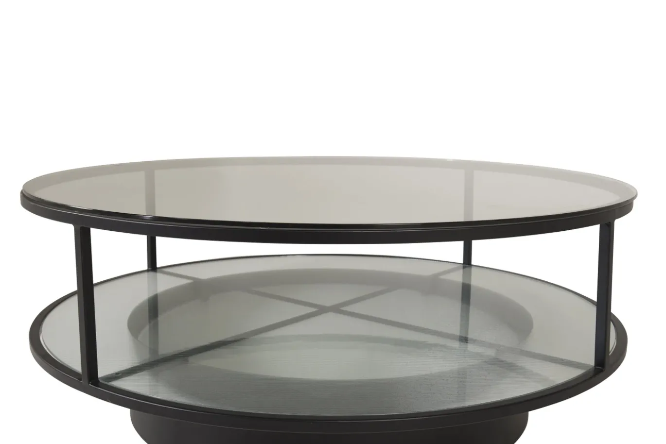 Fjôrd Salontafel Falsterbo Rond Glass Zwart