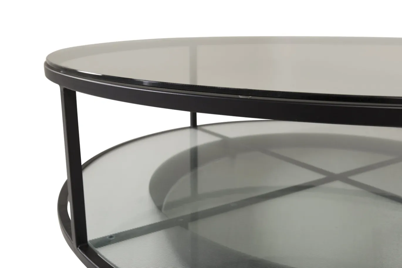 Fjôrd Salontafel Falsterbo Rond Glass Zwart