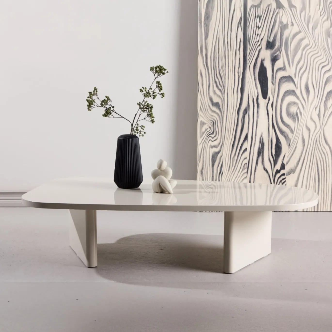 Fjôrd Salontafel Grönvik MDF Glanzend Beige 130cm